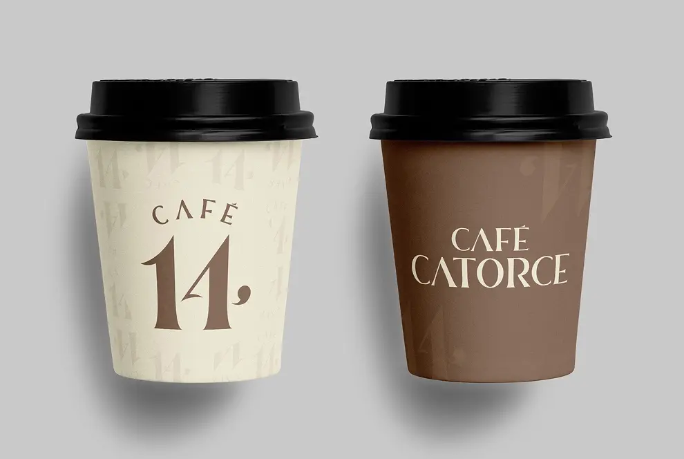 Vasos de café de marca: proyecto de branding y empaque de 3R Core